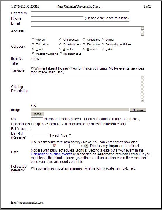 Church Membership Form Sample