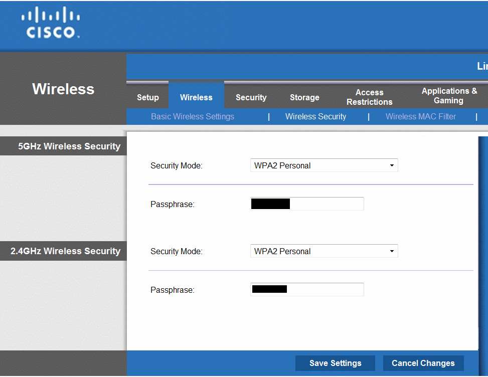 Cisco Linksys Wireless Router Password