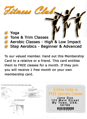 Club Membership Card Template