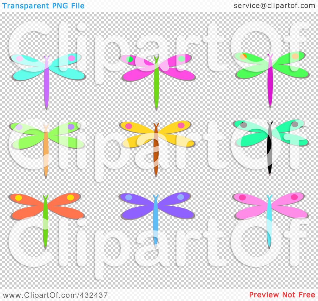 Colorful Dragonfly Clipart