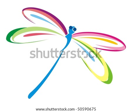 Colorful Dragonfly Clipart