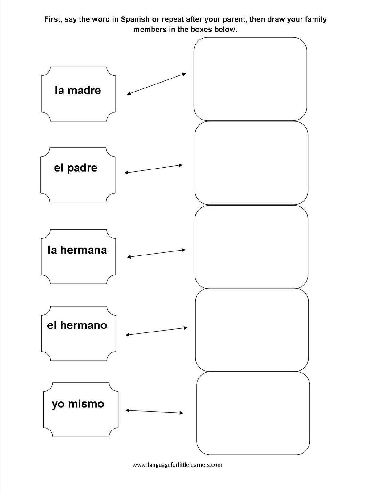 Colors In Spanish Worksheet