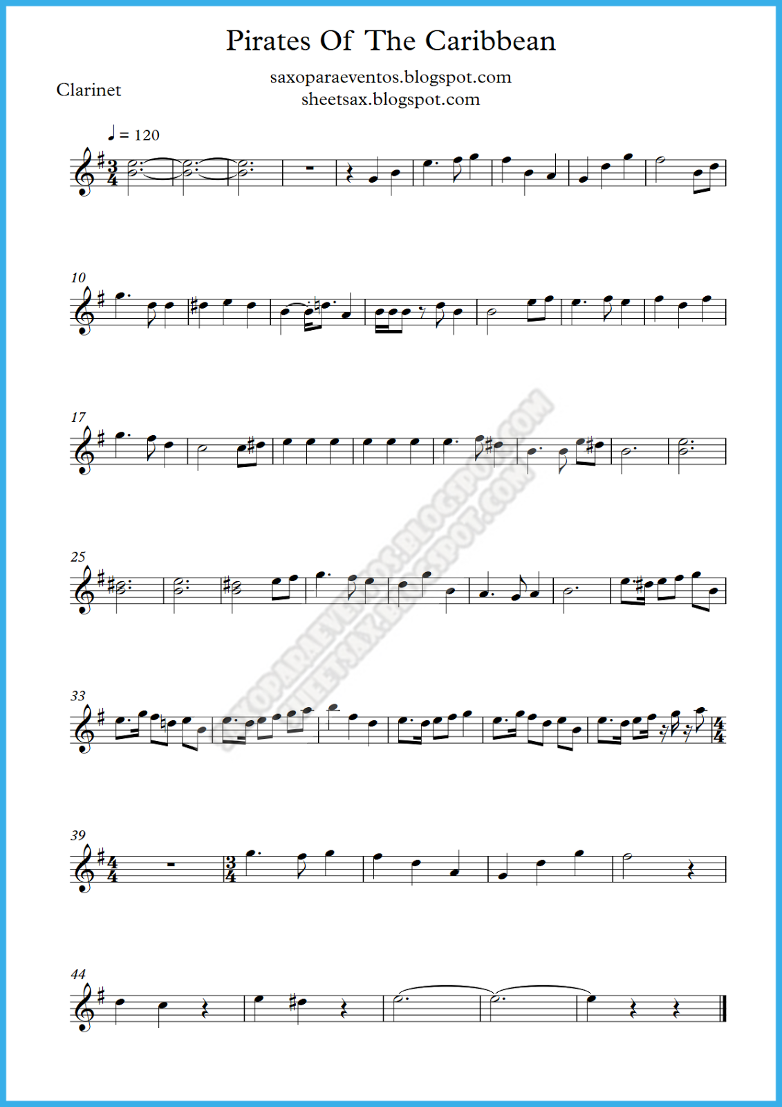 Colors Of The Wind Sheet Music Clarinet