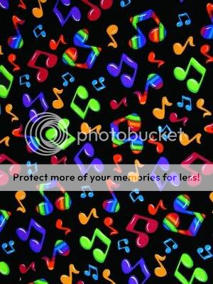 Colourful Music Notes Background