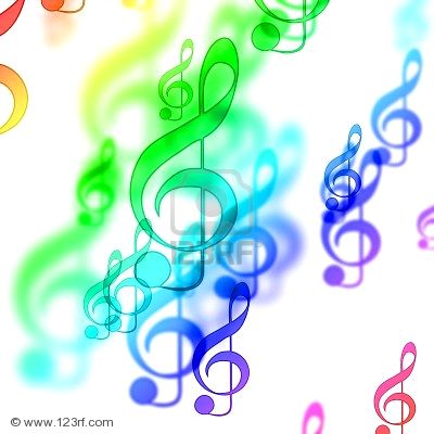 Colourful Music Notes Background