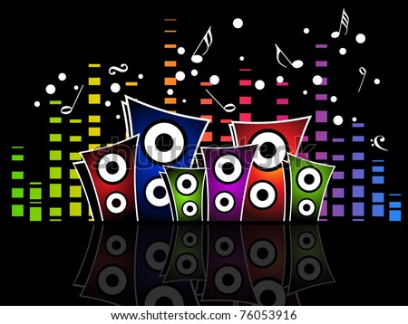 Colourful Music Notes Wallpaper