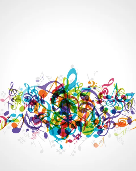 Colourful Music Notes Wallpaper