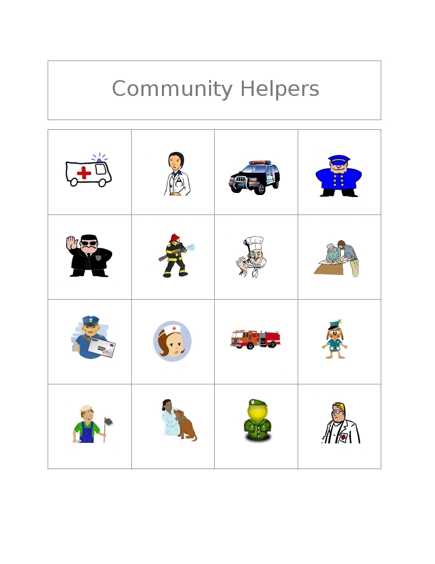 Community Helpers Worksheets Printable