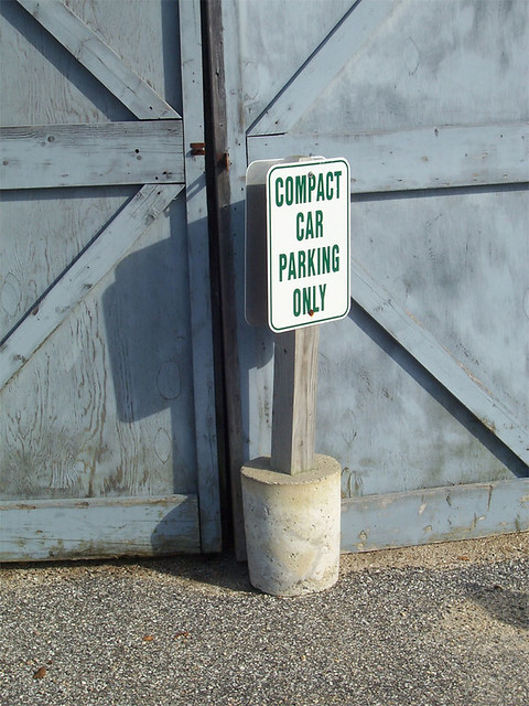 Compact Cars Only Sign