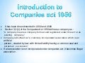 Companies Act 1956 Ppt Download