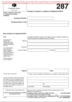 Companies House Forms Ar01