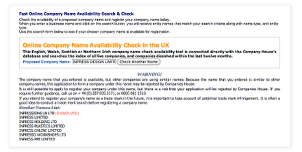 Companies House Uk Name Check