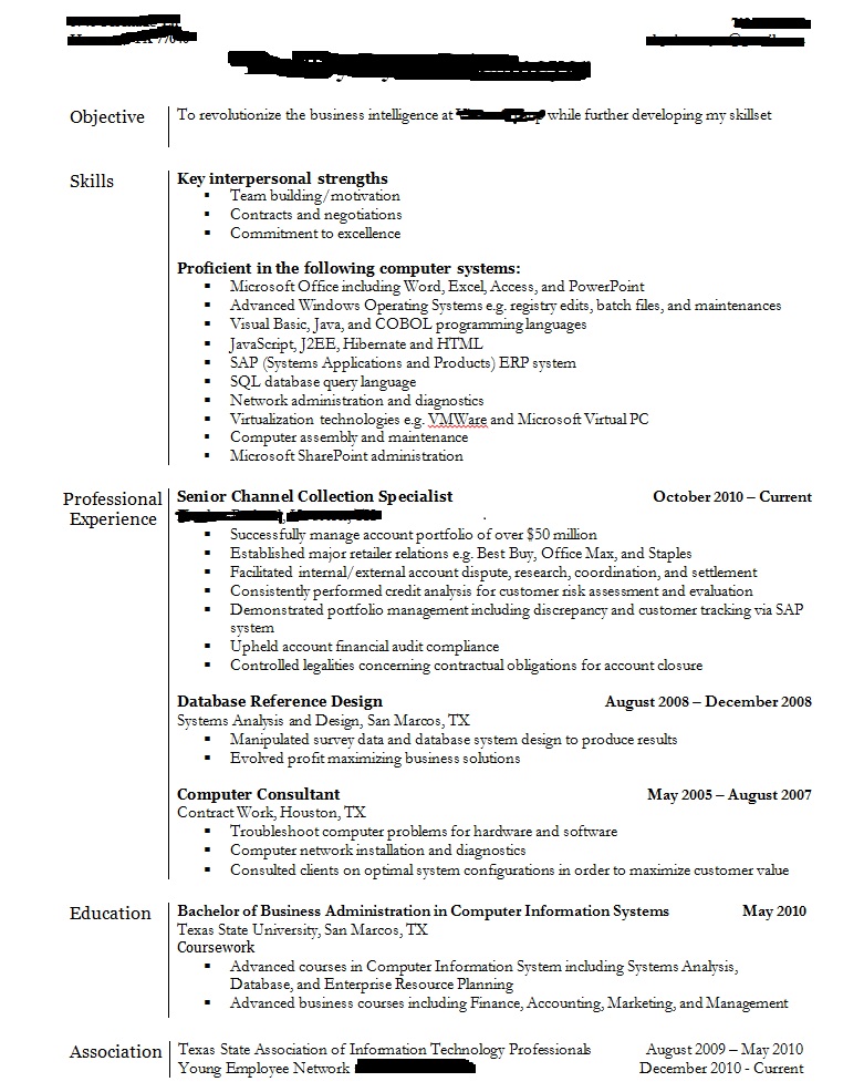 Computer Skills Resume