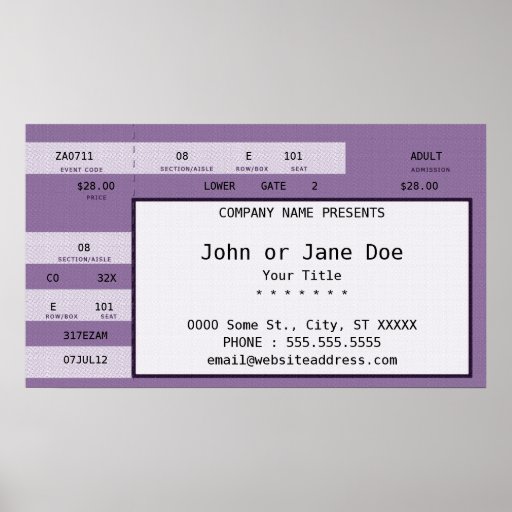 Concert Tickets Design Templates