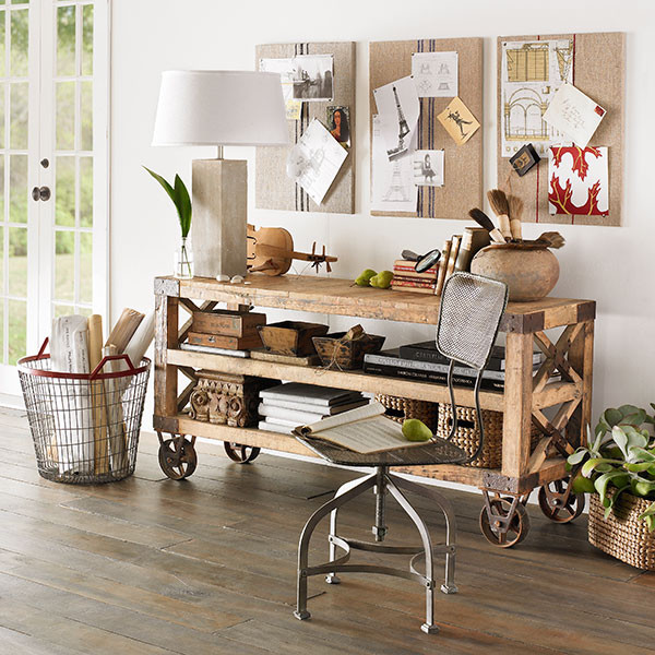 Console Table With Storage Boxes