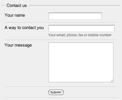 Contact Html Form