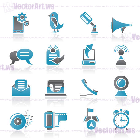 Contact Icon Set Vector