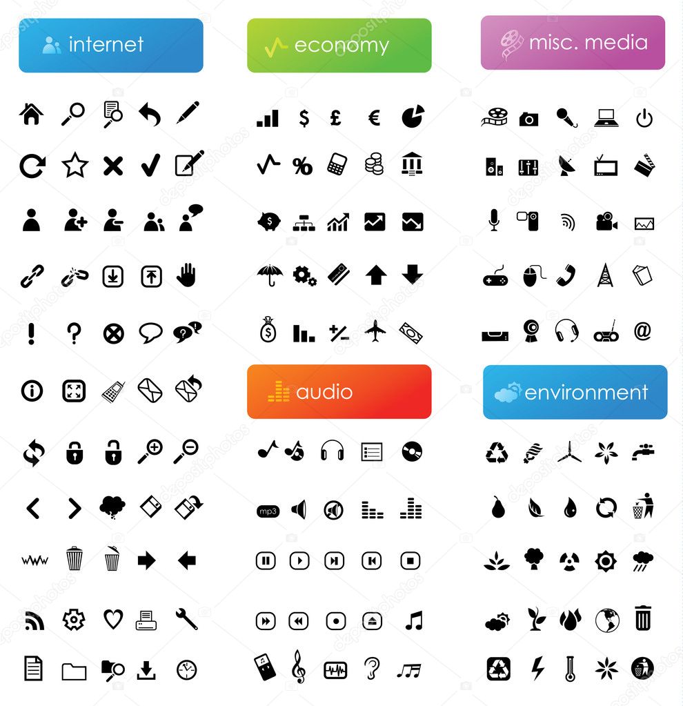 Contact Icon Set Vector