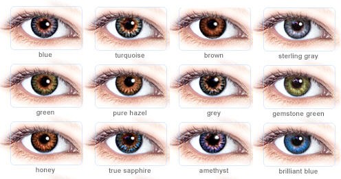 Contact Lenses Color Chart