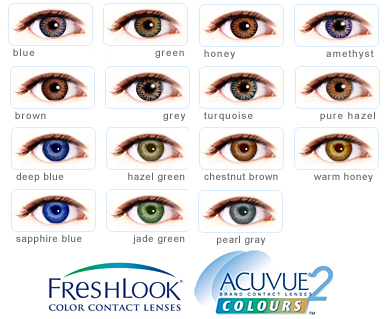 Contact Lenses Colors Available