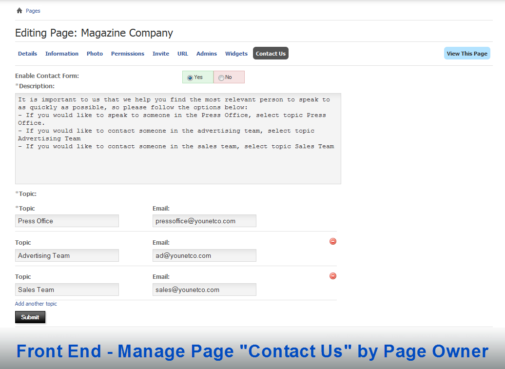 Contact Us Form Template