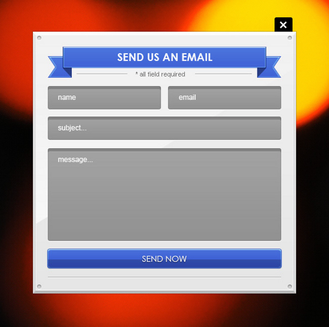 Contact Us Form Template Psd