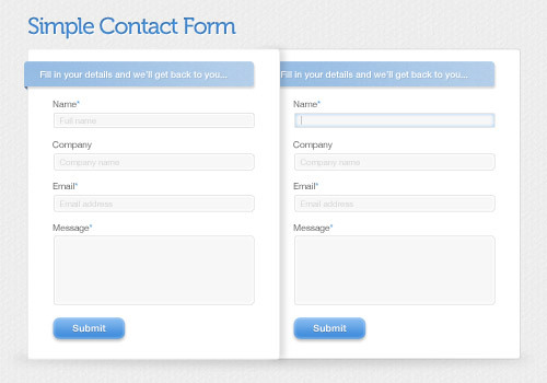 Contact Us Form Template Psd