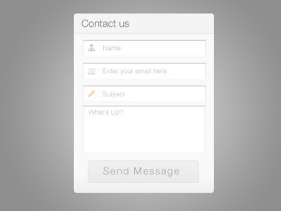 Contact Us Form Template Psd