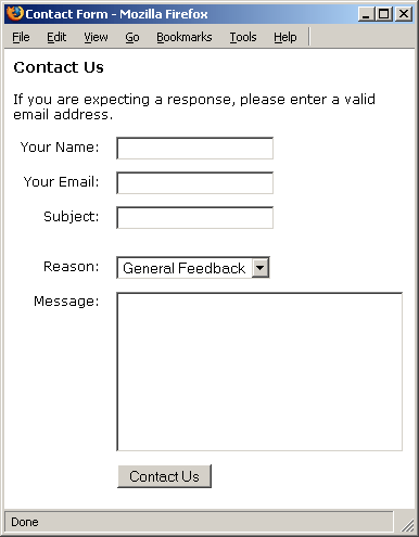 Contacts Us Form