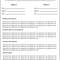 Contract Agreement Template Free