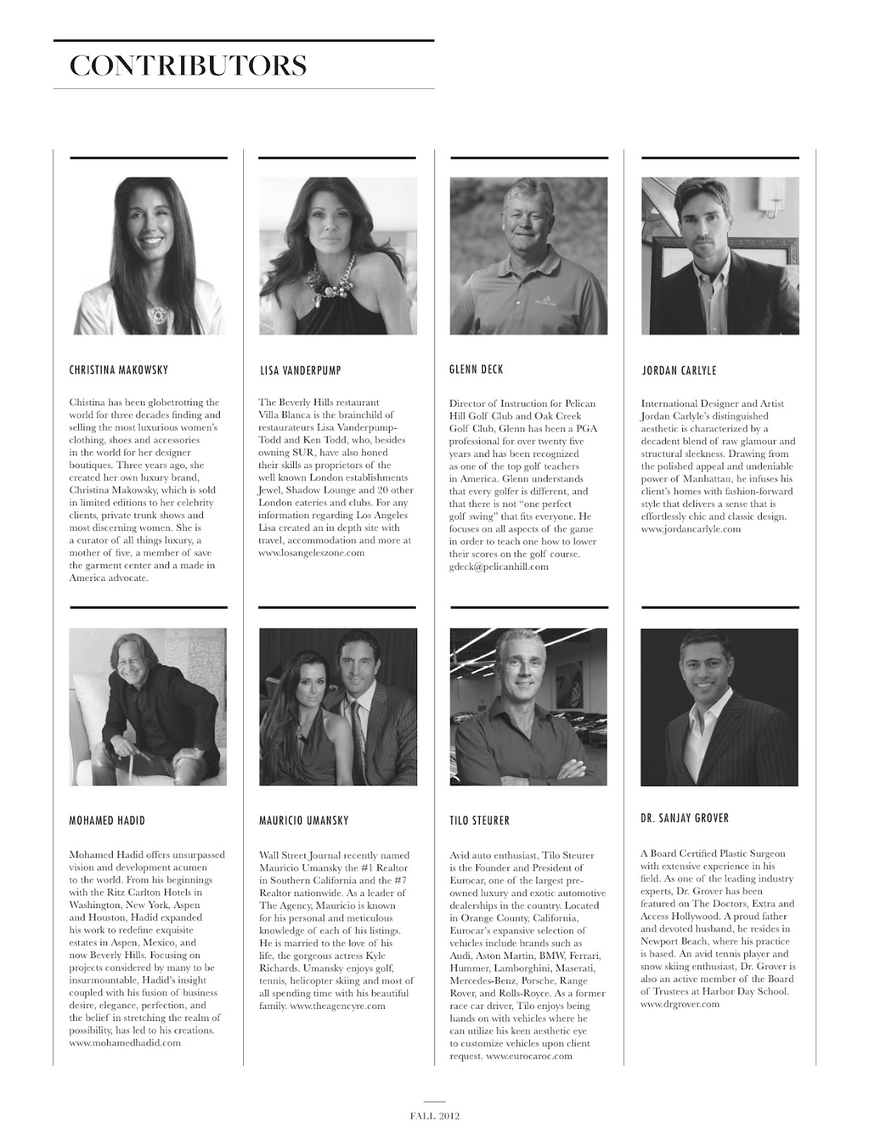 Contributors Page