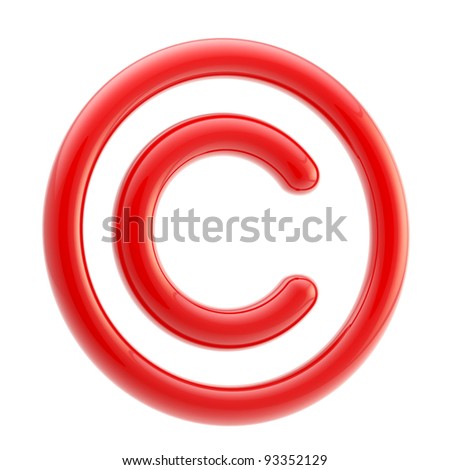 Copyright Symbol Red