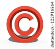 Copyright Symbol Red