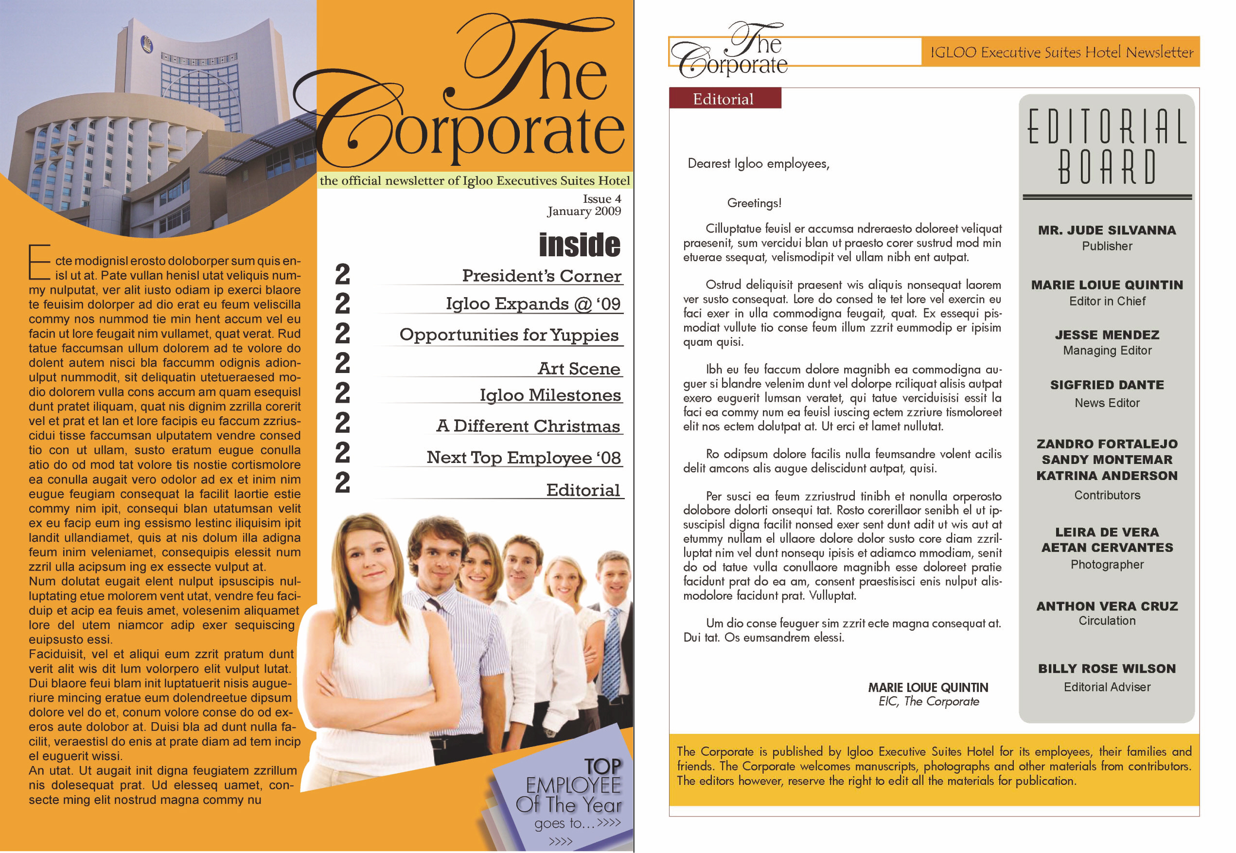 Corporate Newsletter Layout