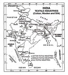 Cotton Industries In India Map