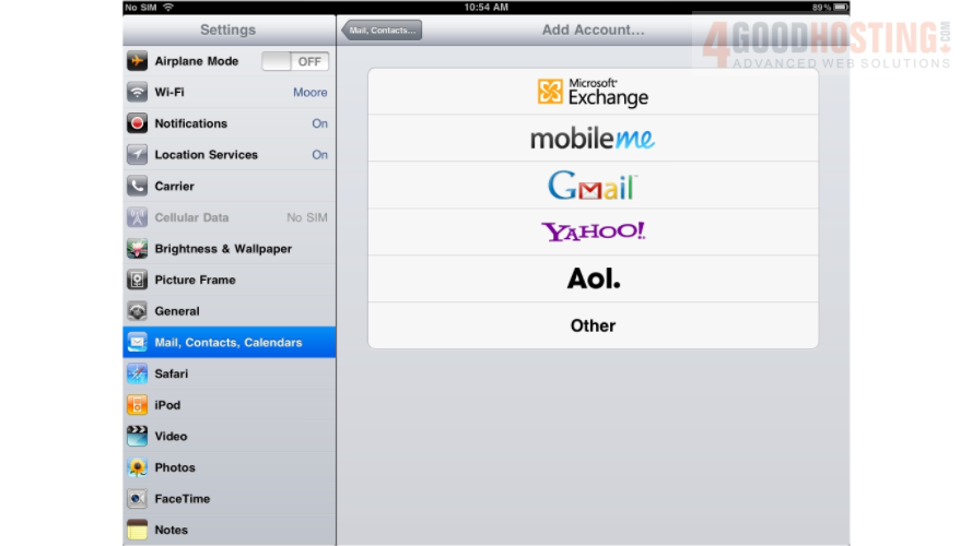 Create Gmail Account On Ipad