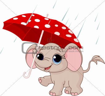 Cute Baby Elephant Cartoon