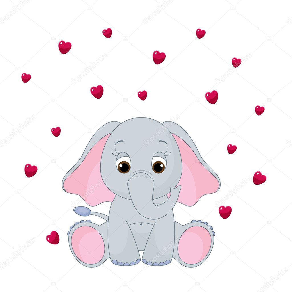 Cute Baby Elephant Cartoon