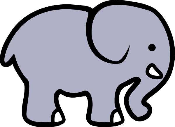 Cute Baby Elephant Cartoon