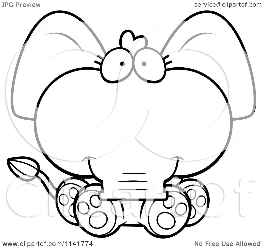 Cute Baby Elephant Cartoon