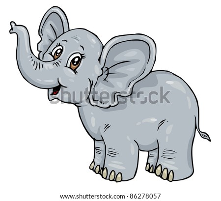 Cute Baby Elephant Cartoon