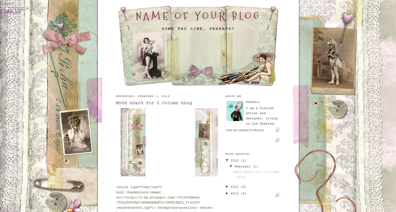 Cute Blogger Header