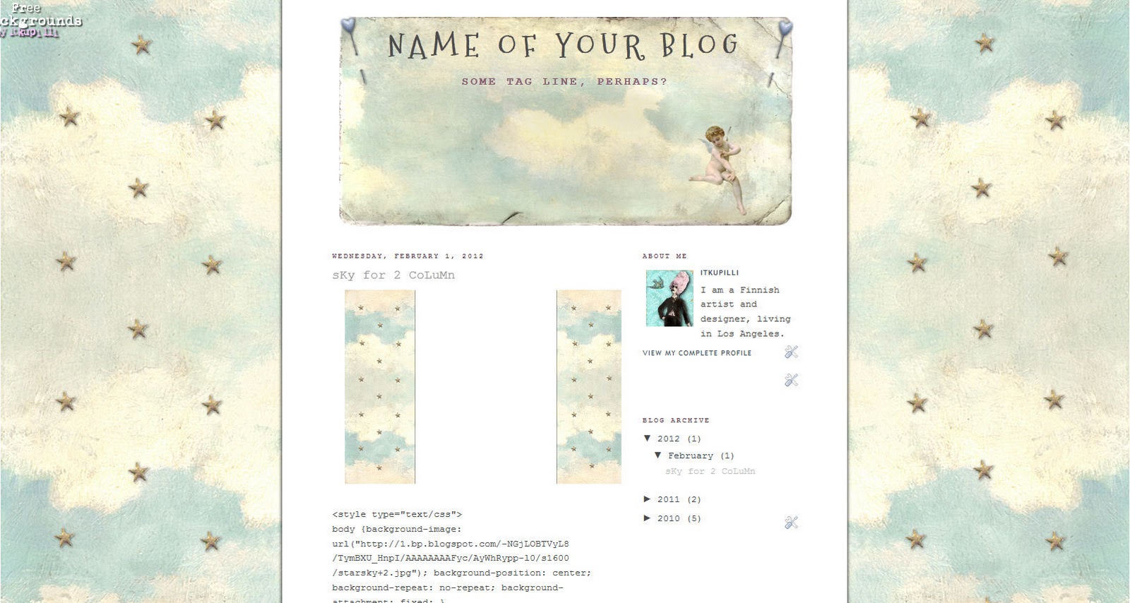 Cute Blogger Header