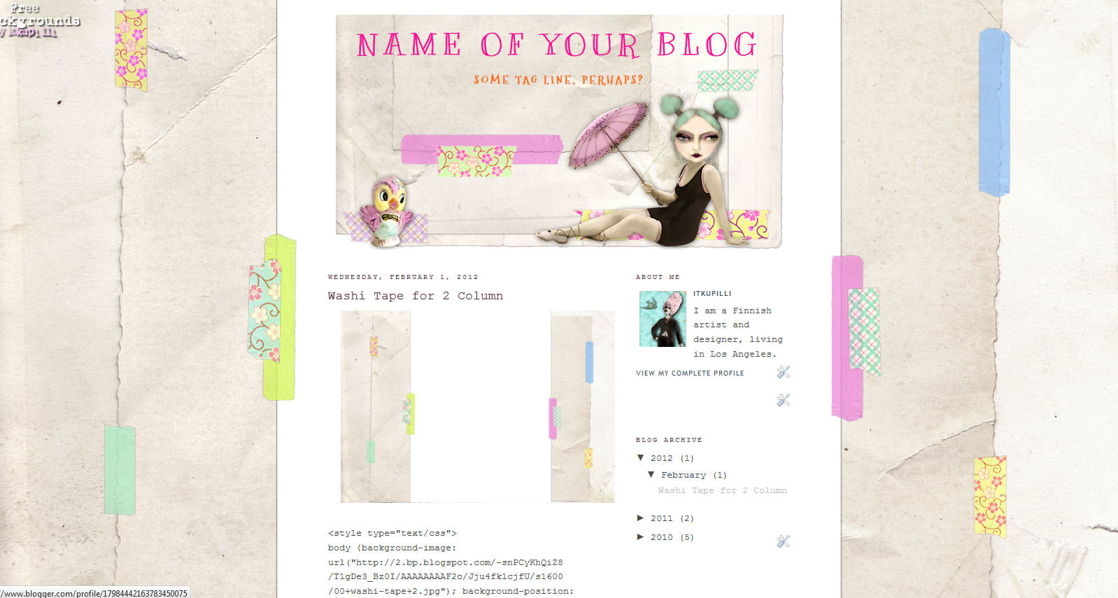 Cute Blogger Header