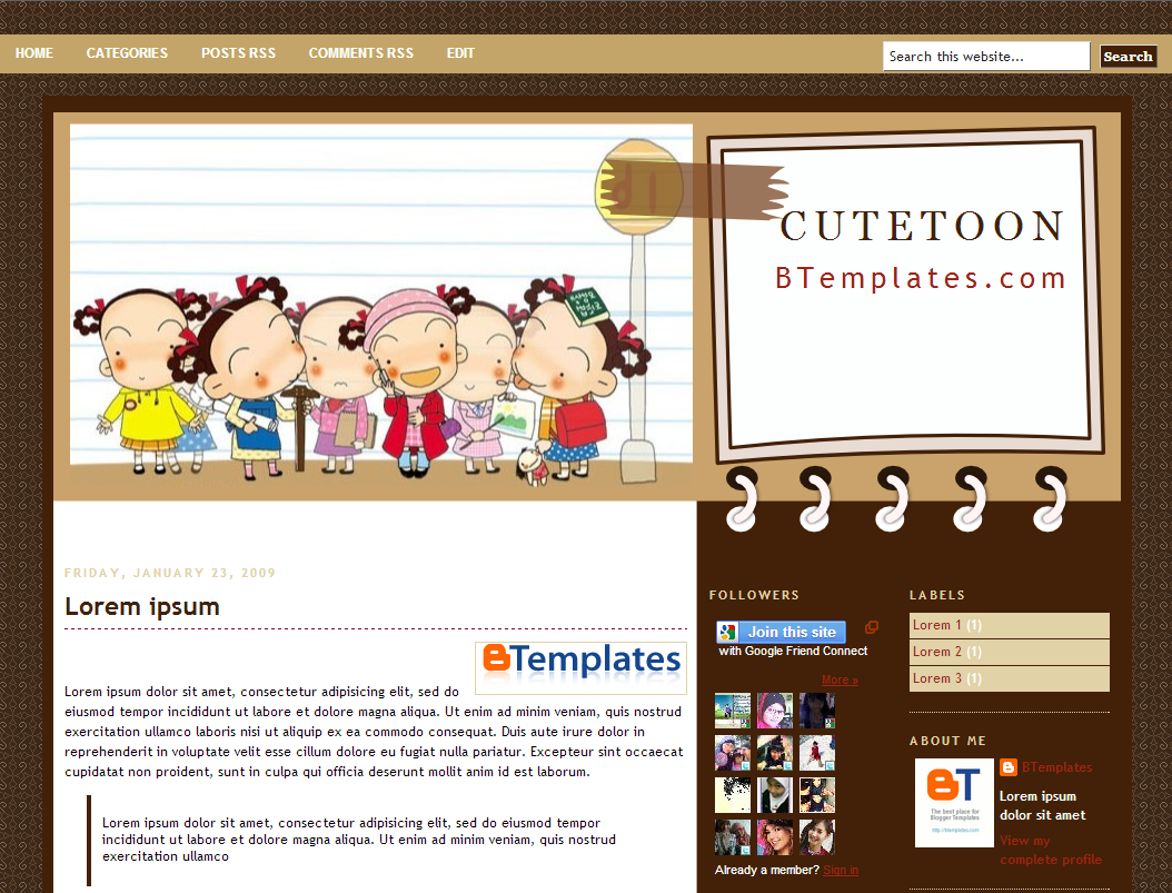 Cute Blogspot Themes