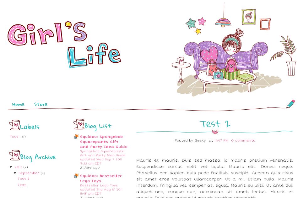 Cute Blogspot Themes