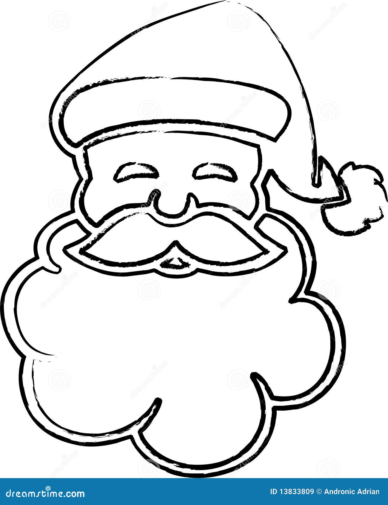 Cute Cartoon Santa Face