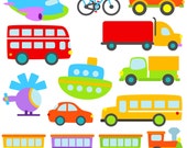 Cute Transportation Clipart