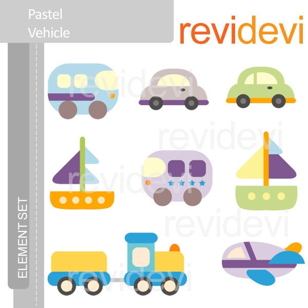 Cute Transportation Clipart