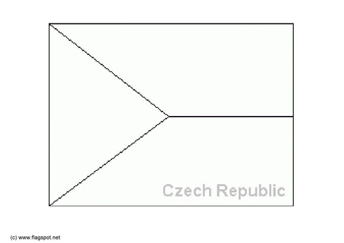 Czech Republic Flag Coloring Page